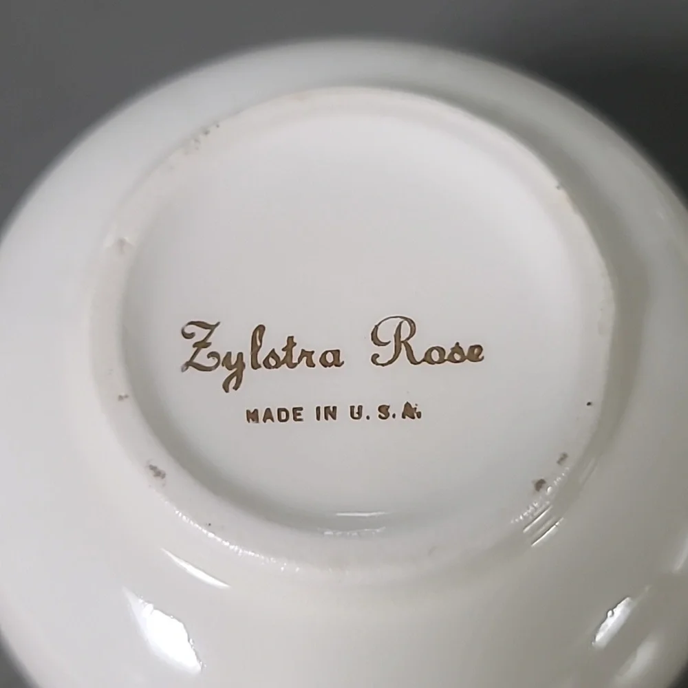 Zylstra Made In USA Floral Cream and Sugar Set